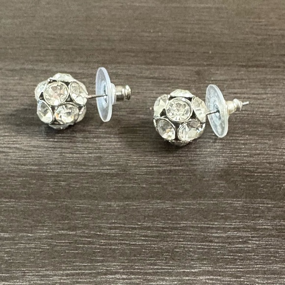 Loft Stud Rhinestone Earrings - Picture 3 of 3